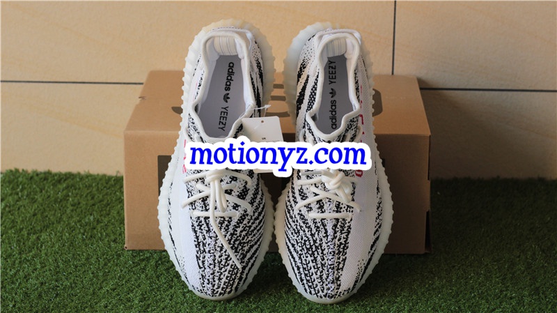 Final Correct Version Yellow Sole Yeezy 350 V2 Zebra